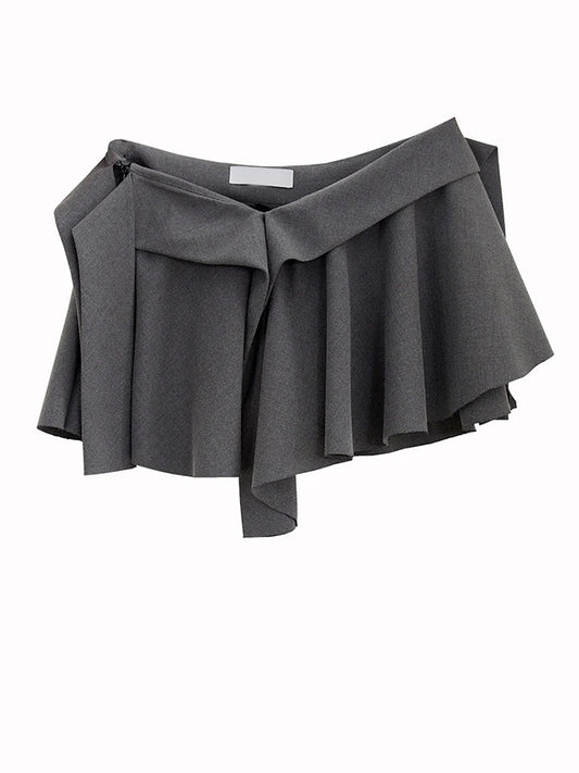 DARK GREY MINI SKIRT