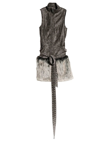 FUR MINI DRESS