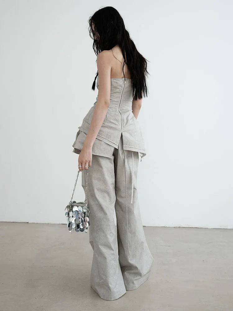 SOFT GREY OVERSIZED PANTS