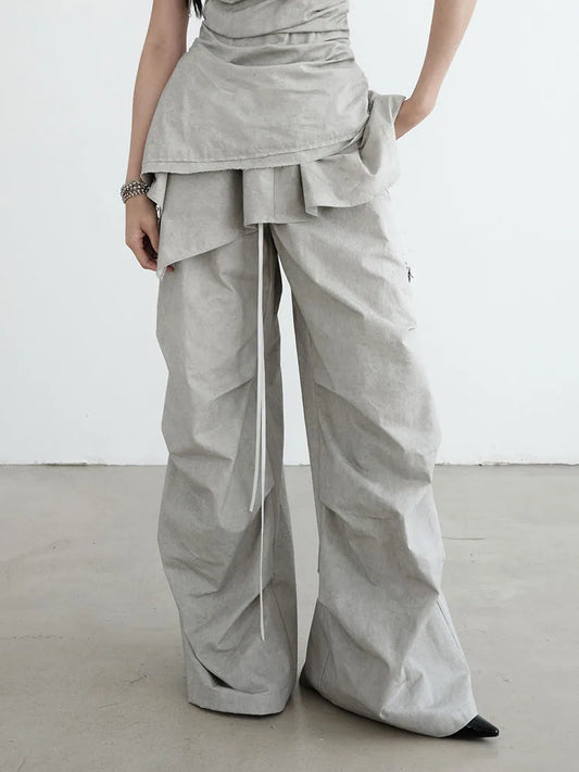 SOFT GREY OVERSIZED PANTS