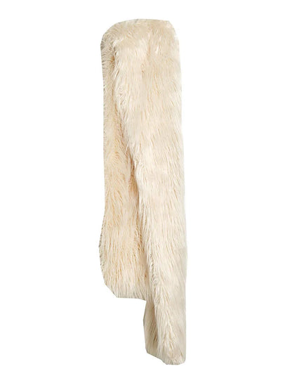 BEIGE FUR SCARF